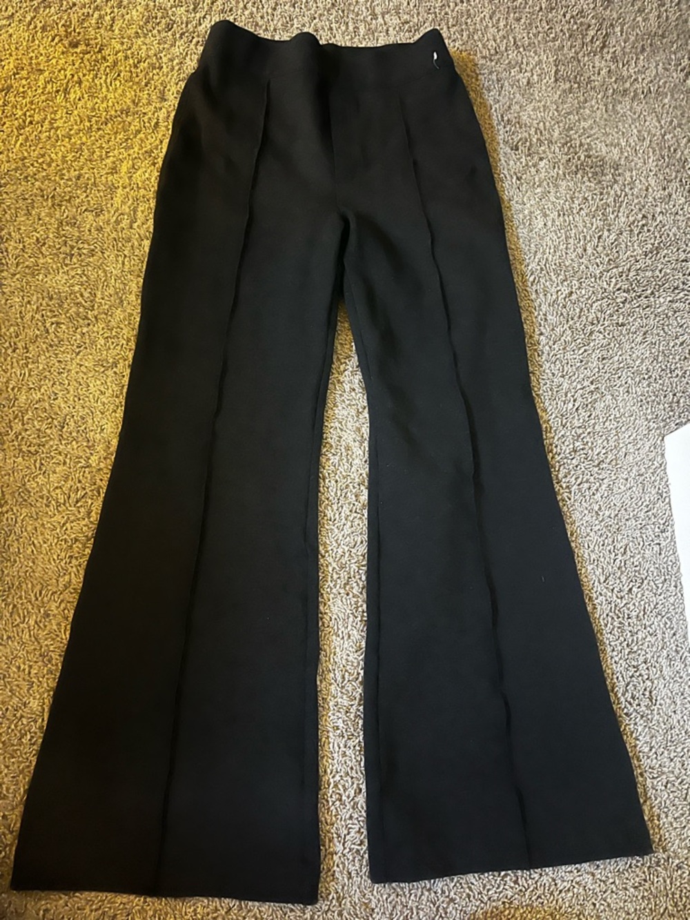 Women's Black Flared Knit dress Pants